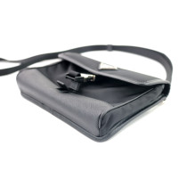 Prada Schultertasche Segeltuch Schwarz