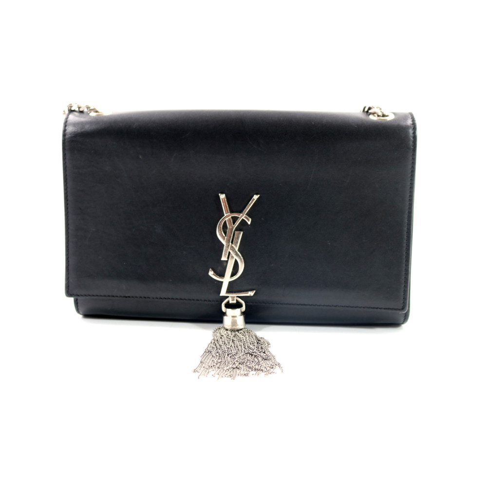 Saint Laurent Kate Media Tassel Pelle Nera