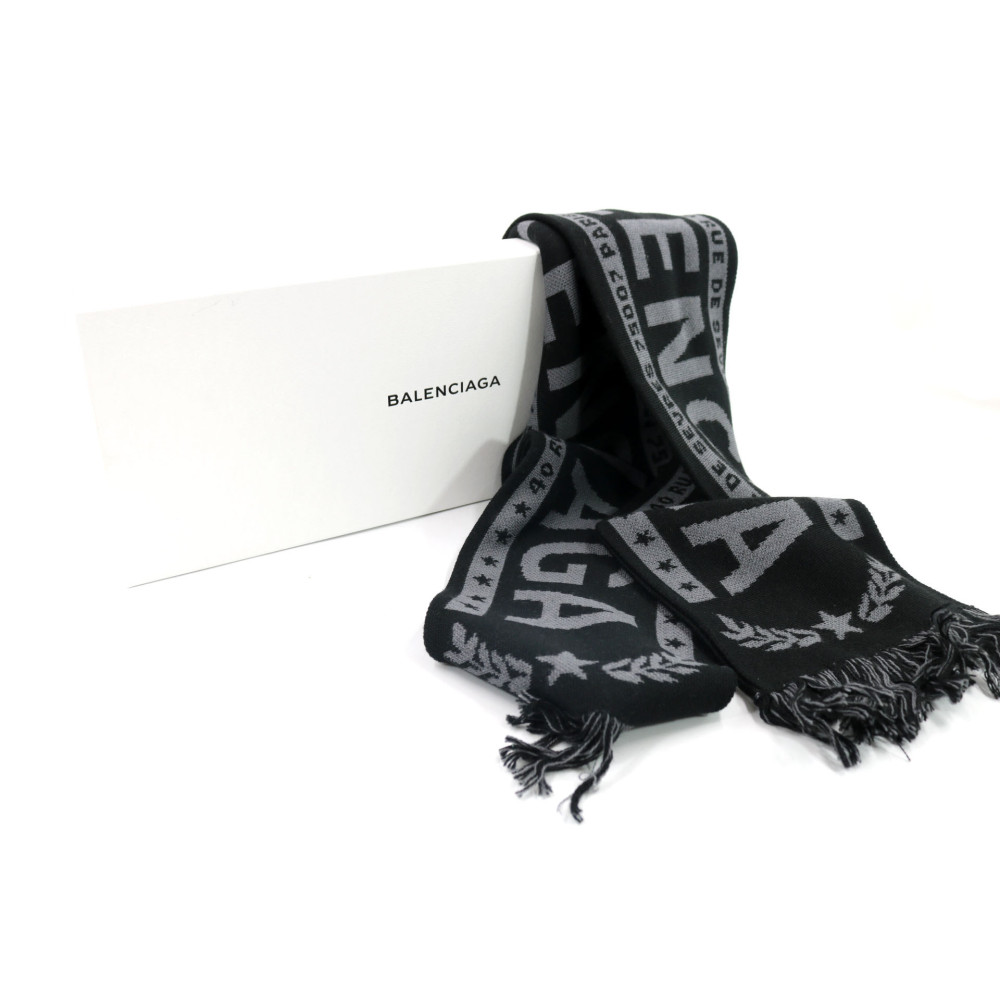 Balenciaga Sciarpa Football Scarf  Tessuto Nero