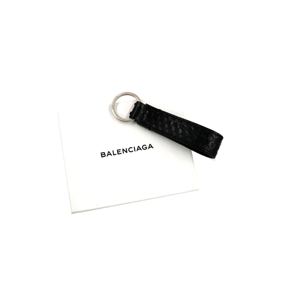 Balenciaga Portachiavi Pelle Nera