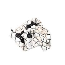 Chanel Scarf Carrè Butter Camellias Silk Butter