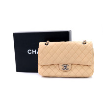 Chanel Timeless Medium Beige Leather