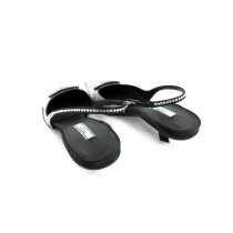 Prada Sling Back Crystal Silver Pumps