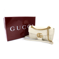 Gucci Marmont Medium Weißes Leder
