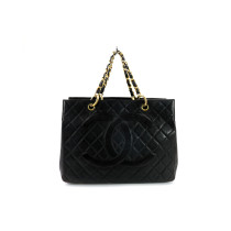 Chanel GST Black Leather