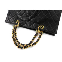 Chanel GST Black Leather