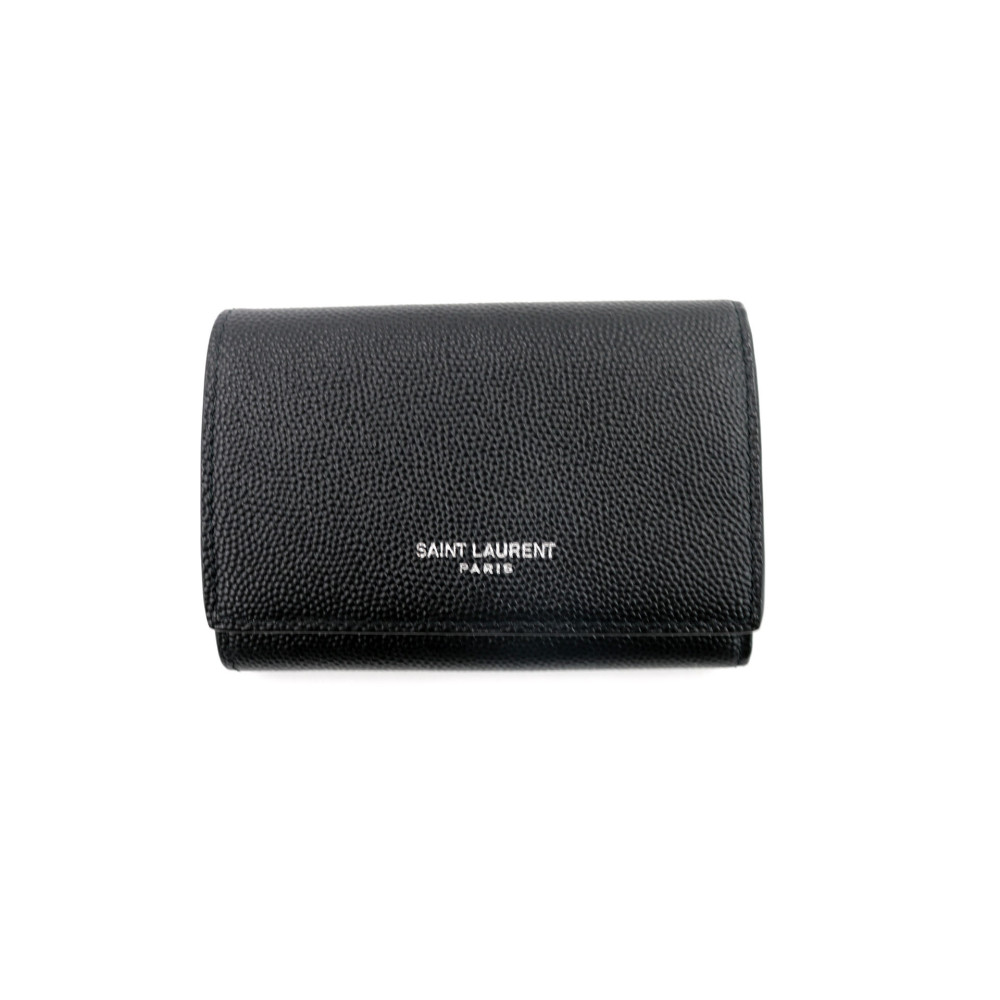 Saint Laurent Black Leather Keychain