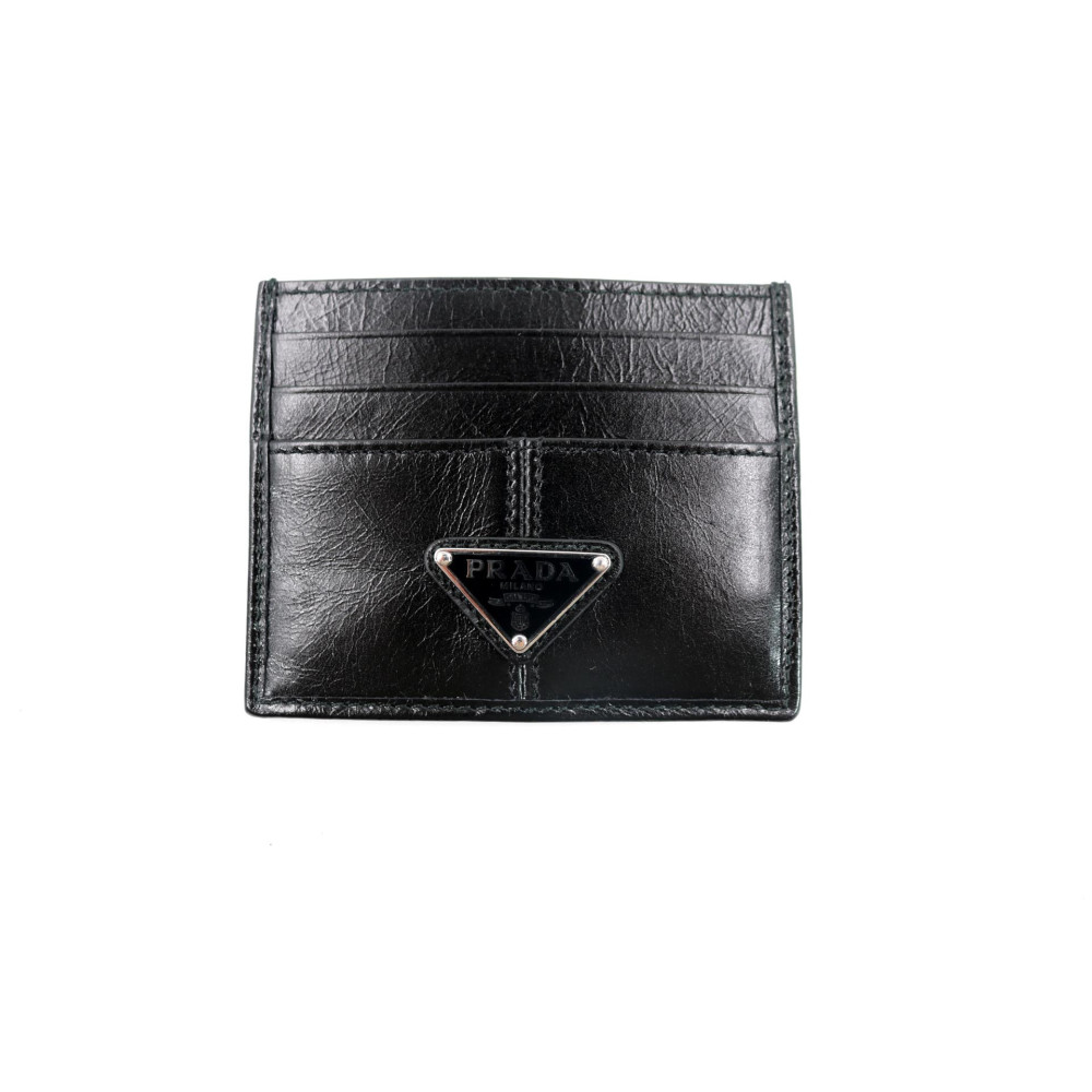 Prada Black Leather Card Holder