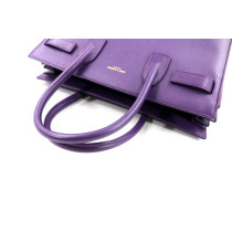 Saint Laurent Sac de Jour Leder Violett