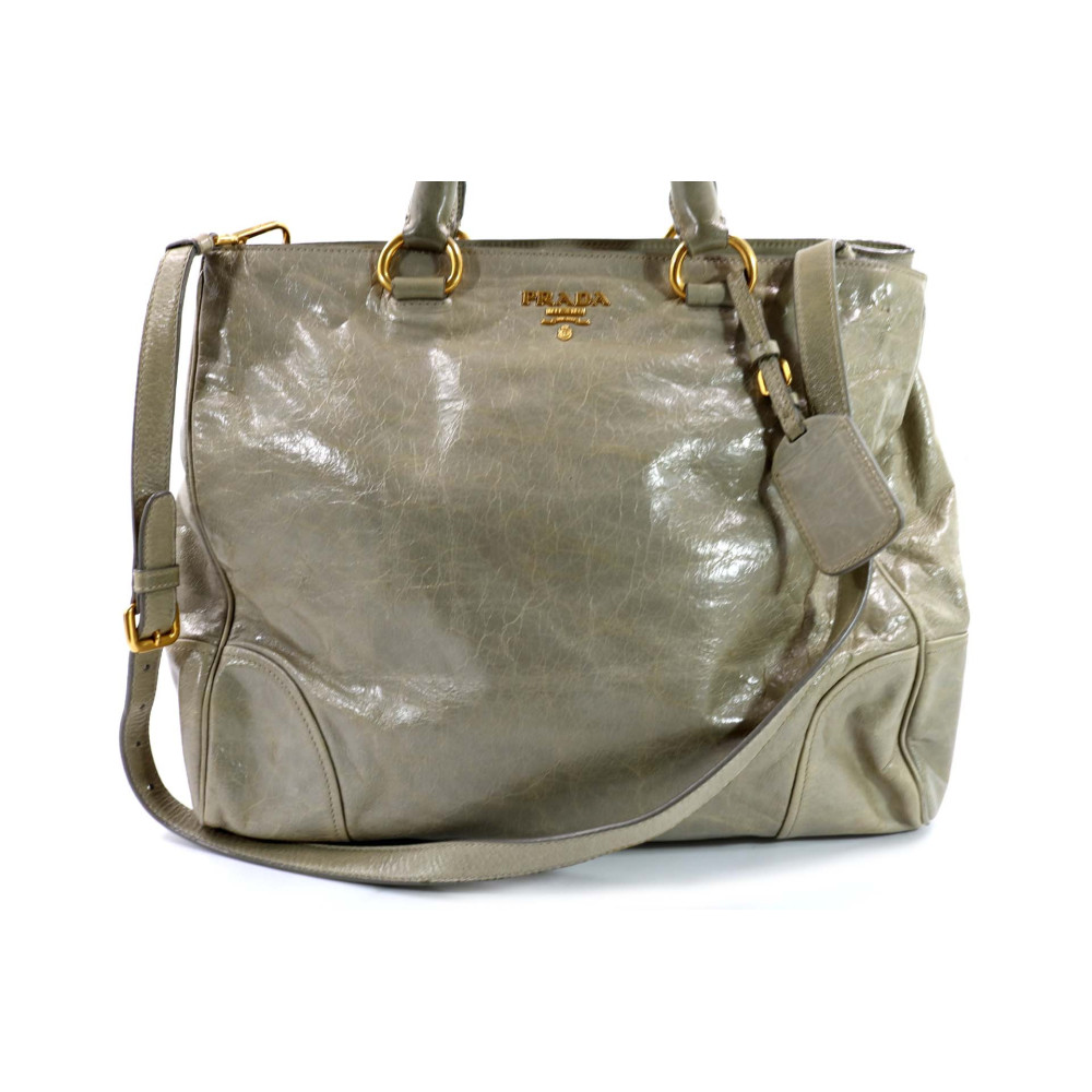 Prada Mint Leather Shopper