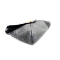Saint Laurent Schwarze Lederclutch