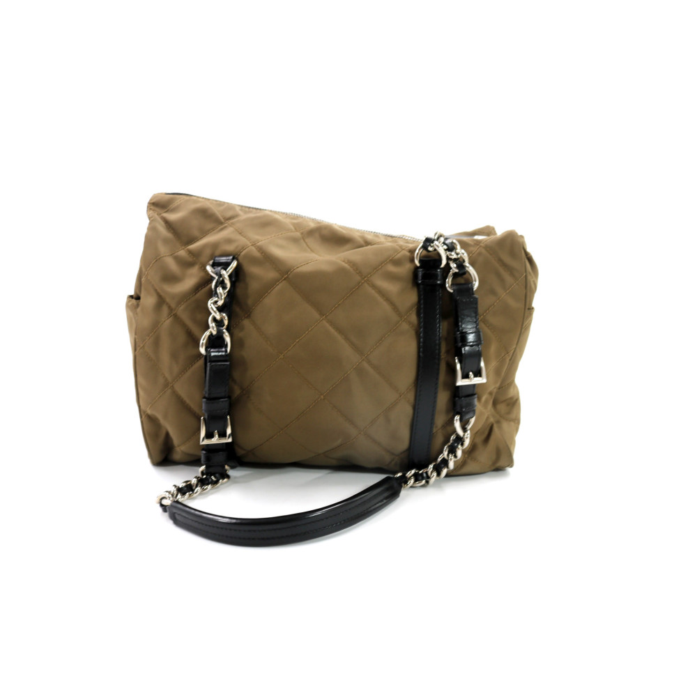 Prada Shopper Tela Vela Verde