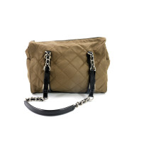 Prada Green Canvas Vela Shopper