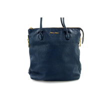 Miu Miu Shopper Cuir Bleu