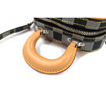 Louis Vuitton Blue and Brown Valisette