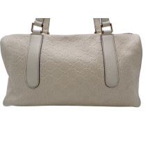 Gucci Guccissima Ivory Leather Shopping Bag