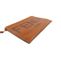 Fendi Cognac Leather Pouch