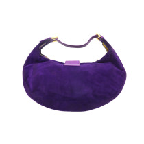 Fendi Baguette Half Moon Suede Lila