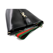 Gucci Jackie Buket Schwarzes Leder