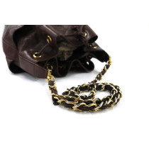 샤넬 중고 가죽 브라운