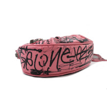 Balenciaga Le Cagole Graffiti Pink Calfskin