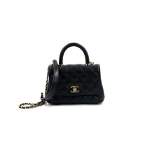 Chanel Top Handle Mini Flap Pelle Nera