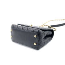 Chanel Top Handle Mini Flap Pelle Nera