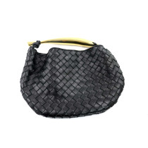 Bottega Veneta Sardine Schwarzes Leder