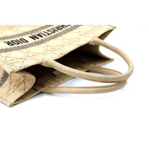 Dior Book Tote Raphia Beige