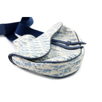 Dior Saddle Handbag Tissu Blanc et Bleu