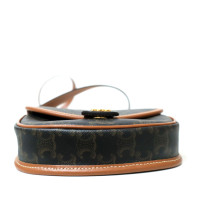 Celine Mini Besace Toile et Cuir Marron