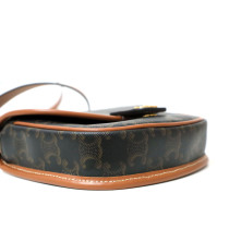 Celine Mini Besace Toile et Cuir Marron