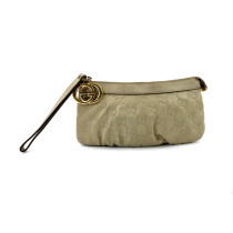 Gucci Pochette Leder Beige