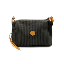 Fendi Tracolla Tela Marrone e Nera
