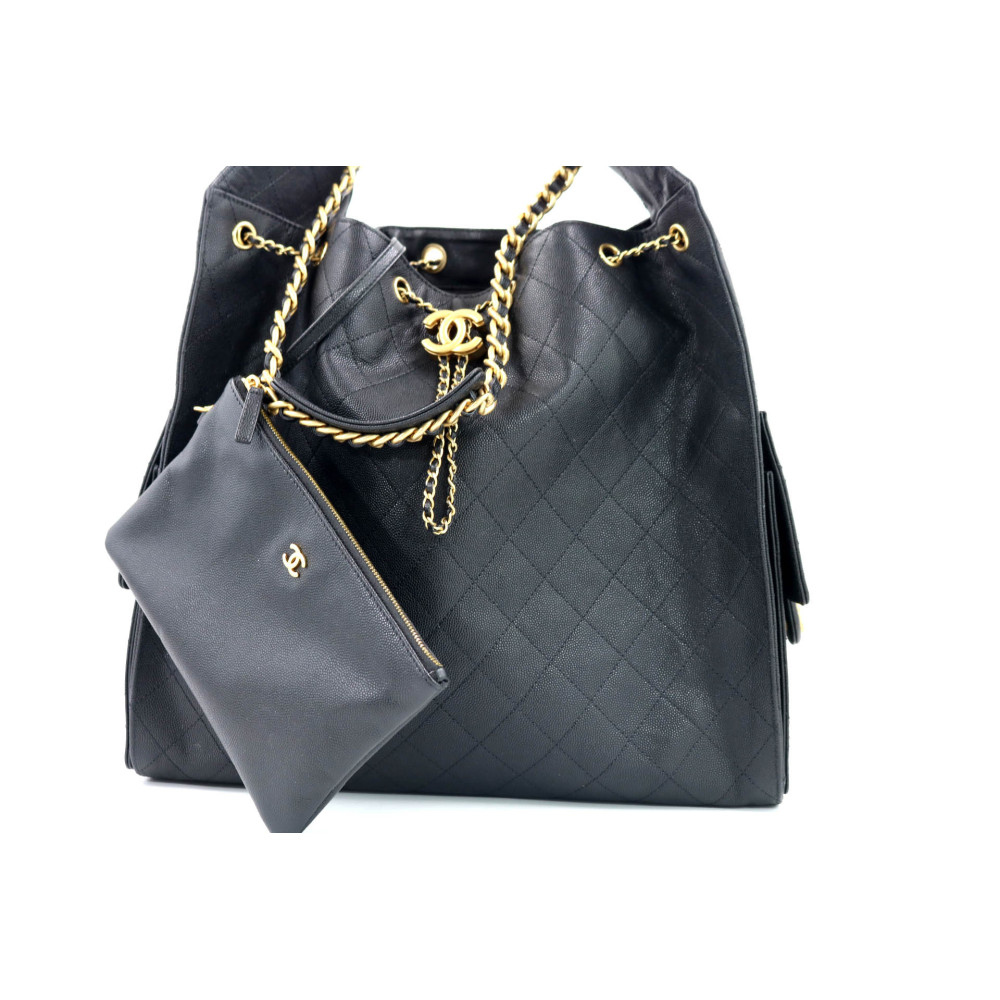 Chanel 25 Black Leather