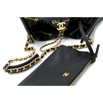 Chanel 25 Schwarzes Leder