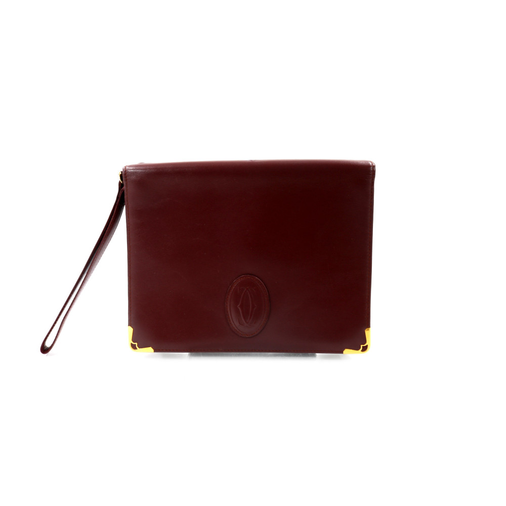 Pochette Cartier Cuir Bordeaux