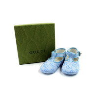 Gucci Baby Shoes Blue Canvas