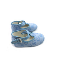Gucci Baby Shoes Blue Canvas