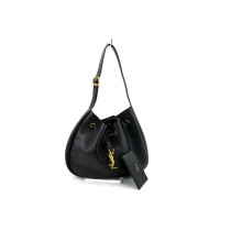 Saint Laurent Hobo Paris VII Schwarzes Leder
