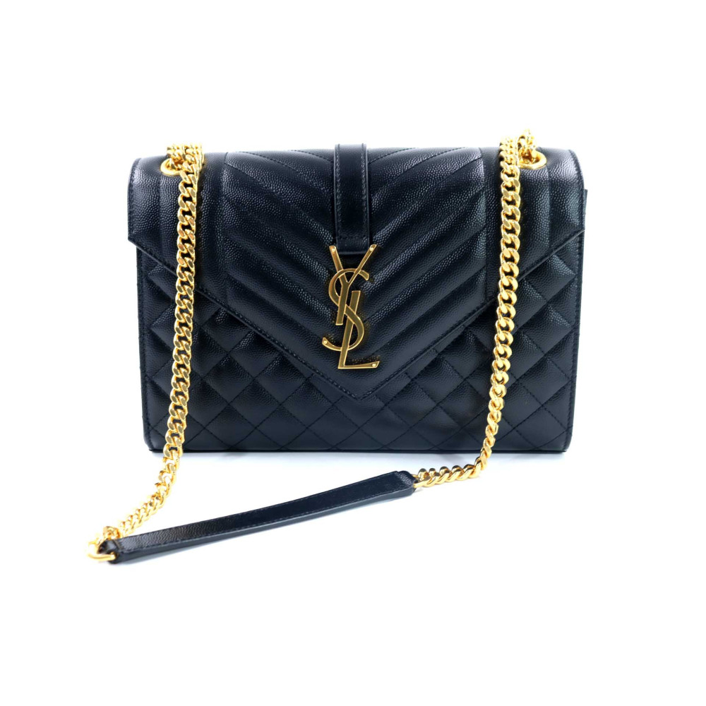Saint Laurent Envelope Medium Cuir Noir
