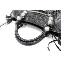 Balenciaga City Small Schwarzes Leder