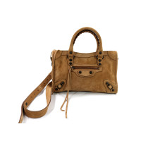 Balenciaga City Small Suède Beige