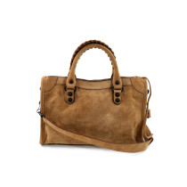 Balenciaga City Small Pelle Scamosciata Beige