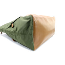 Prada Khaki Canvas Travel Duffel Bag