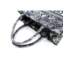 Dior Book Tote Blue and White Canvas