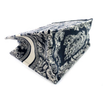 Dior Book Tote blau-weiße Leinwand