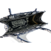 Dior Book Tote Tela Blu e Bianca