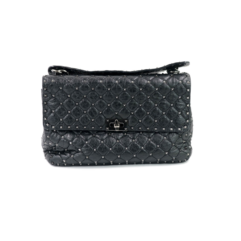 Valentino Spike Cuir Noir