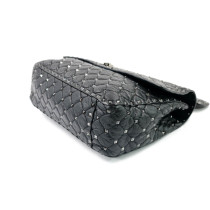 Valentino Spike Schwarzes Leder